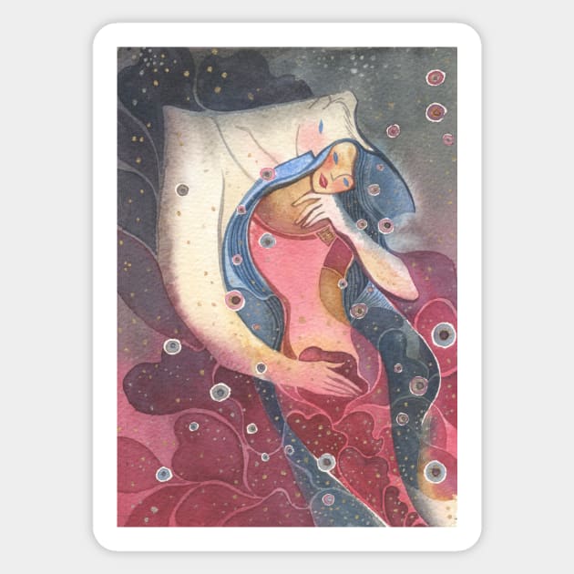 Lovers Sticker by Alina Chau